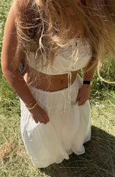 Keep It Loud Maxi Skirt White