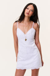 Becklyn Eyelet Linen Mini Dress