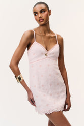 Becklyn Eyelet Linen Mini Dress - ROSE DRIFT