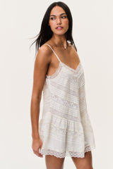 Bessette Silk Lace Mini Dress