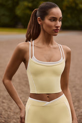 Soft Active Layered Tank Top in Soft Yellow