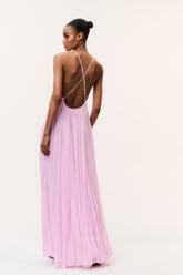 Dayna Chiffon Open Back Maxi Dress