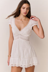 Edena Cotton Victorian Mini Dress