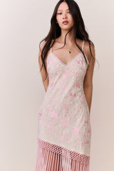 Evalette Floral Fringe Maxi Dress