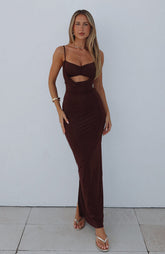 Hit The City Maxi Dress Chocolate