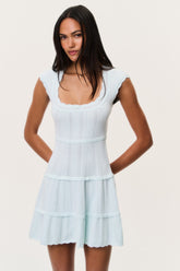 Laighton Stretch Pointelle Mini Dress - DUSTY LAGOON