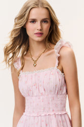 Maralina Floral Cotton Mini Dress