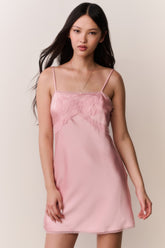 Mirelis Lace Bow Crepe Mini Dress