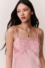 Mirelis Lace Bow Crepe Mini Dress