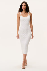 Opalina Cotton Pointelle Midi Dress