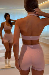 Keep Up High Waisted Shorts 4" Dusty Pink