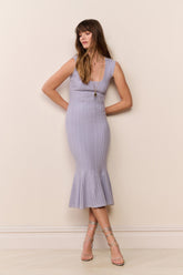 Tayleen Stretch Pointelle Midi Dress
