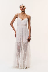 Valmy Embroidered Tulle Maxi Dress