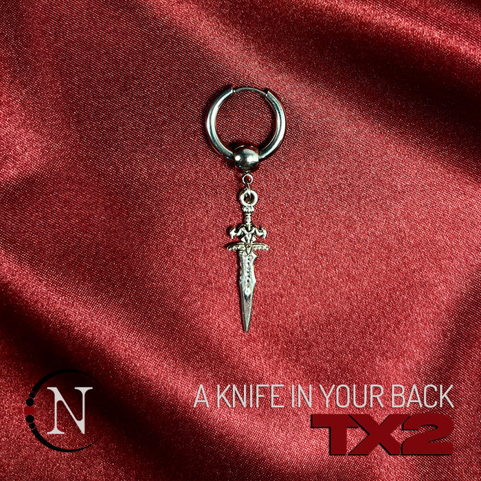 A Knife In Your Back Single Earring by TX2 ~ Limited Edition