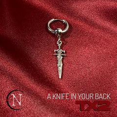 A Knife In Your Back Single Earring by TX2 ~ Limited Edition
