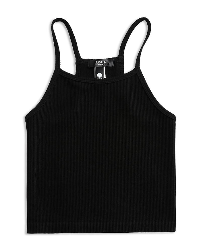 Aqua Girls' Seamless Crop Tank Top