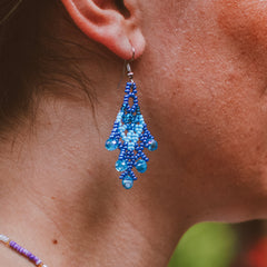Beaded Earrings - Diamond