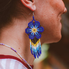 Beaded Earrings - Flowers