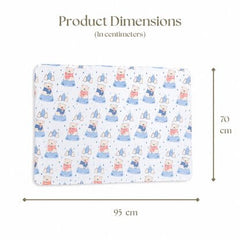Product Dimensions of Happy Matty Bear Quilt – 95 cm × 70 cm