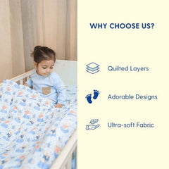 Happy Matty Bear Quilt Soft Quilted Fabric