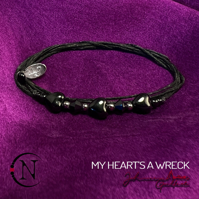 Black My Heart's A Wreck NTIO Bracelet by Johnnie Guilbert