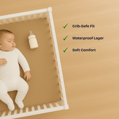 Camel Waterproof Crib Mattress Protector Sheet