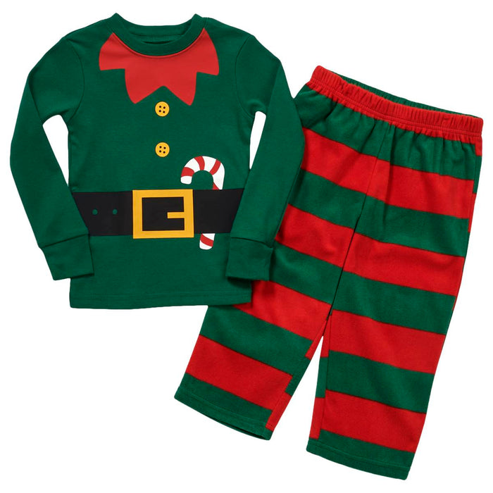 Carter's Sleep Bottoms PRINT - Green Elf Pajama Set