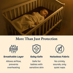 Dark Brown Waterproof Crib Mattress Protector Sheet