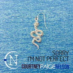 Earring ~ Sorry I'm Not Perfect by Courtney Paige Nelson
