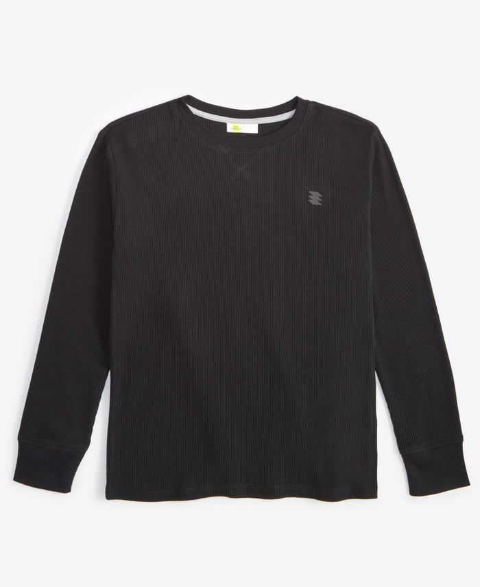 Epic Threads Big Boys Embroidered Thermal Waffle-Knit Long-Sleeve T-Shirt
