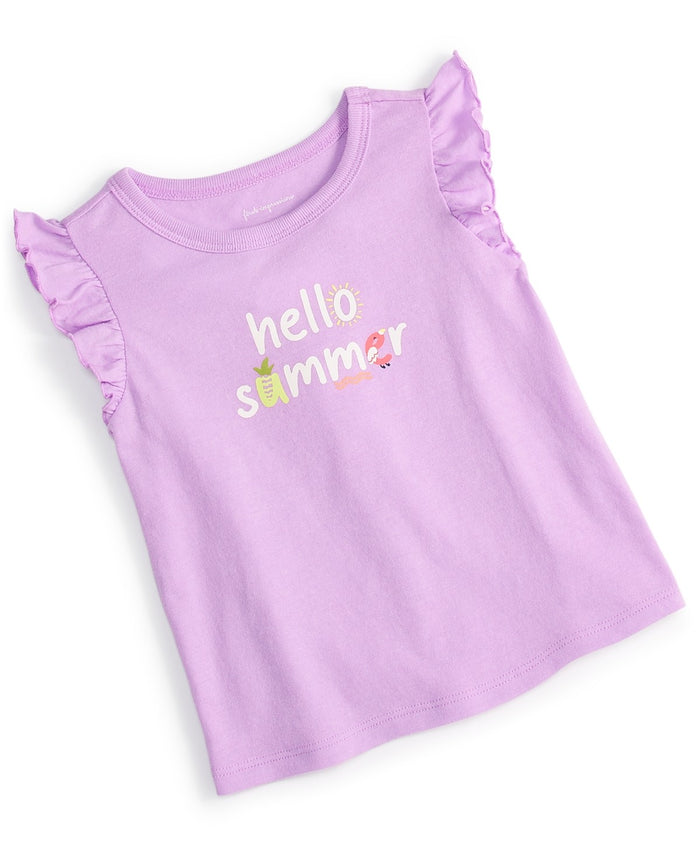 First Impressions Baby Girls Hello Summer Puff Graphic T-Shirt