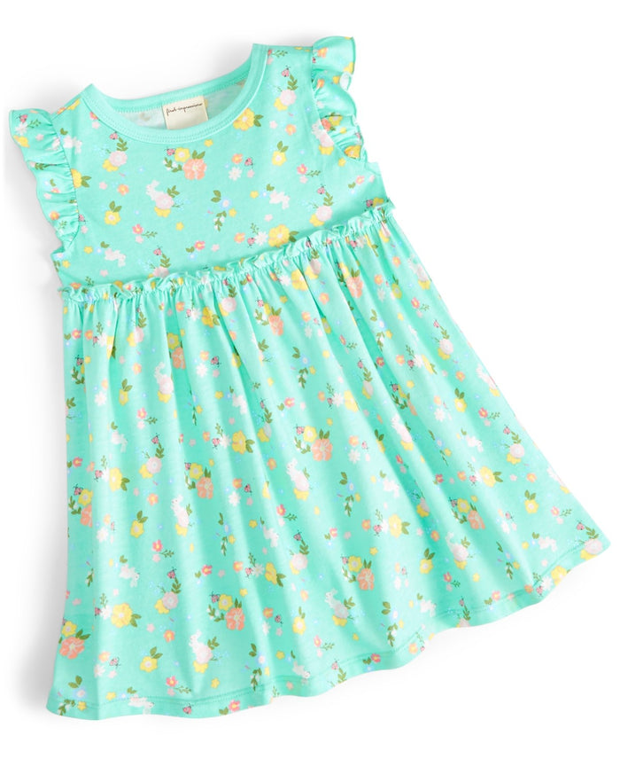 First Impressions Baby Girls Sunshine Floral-Print Knit Dress