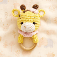 Happy Matty Handmade Giraffe Crochet Rattle