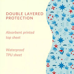 Happy Matty Double-Layer Waterproof Baby Bib with Absorbent Top Layer and TPU Protection