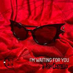 I'm Waiting For You Bat Wing Sunglasses by Ash Costello