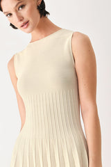 In The Wilderness Pleated Sweater Knit Dress