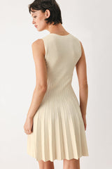 In The Wilderness Pleated Sweater Knit Dress