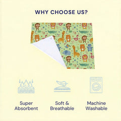 Super Soft & Machine Washable Jungle Print Crib Sheet