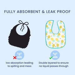 Leak-Proof Baby Bib with Double Layer Design for Maximum Liquid Protection