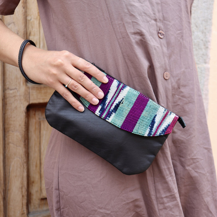 Leather Clutch - Jaspe