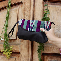 Leather Clutch - Jaspe