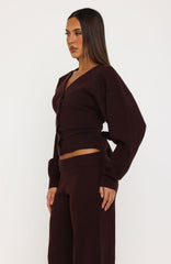 Kassandra Knit Cardigan Chocolate