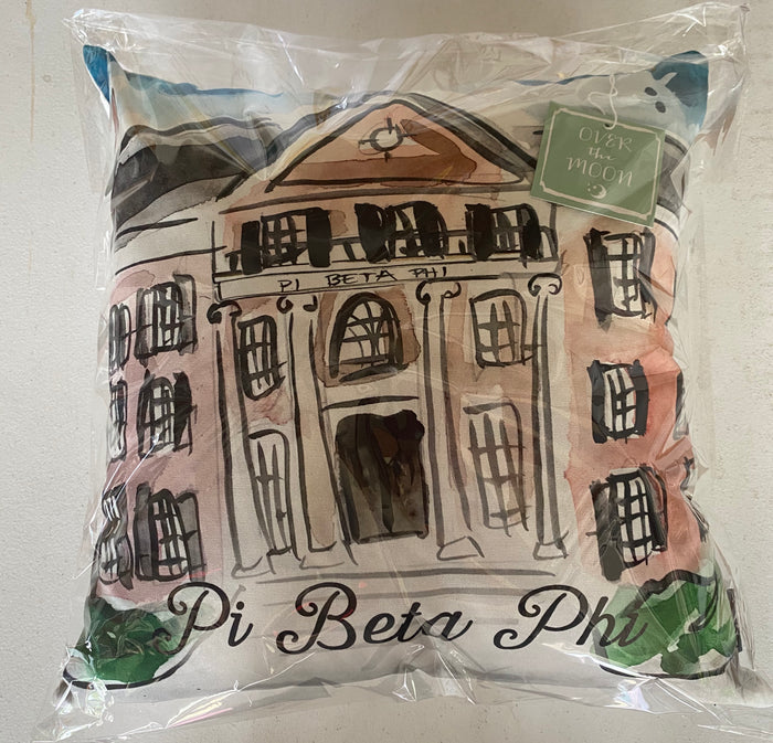 Pi Beta Phi Watercolor House Pillow