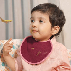 Pink + Rust + Peach - Absorbent Bibs (Pack of 3) | Medium