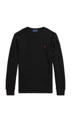 Polo Ralph Lauren Boys Long Sleeve Waffle Knit Crewneck T-Shirt