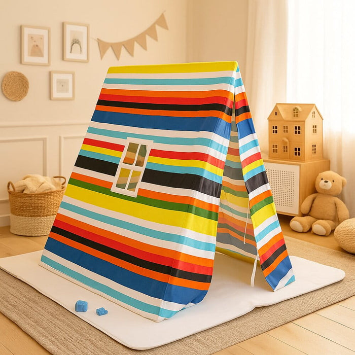 Happy Matty Rainbow Play Tent for Kids with Colourful Rainbow Print