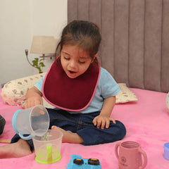 Rani Pink + Peach + Maroon - Absorbent Bibs Large (Pack of 3)