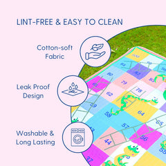 Leak-Proof Ludo Picnic Mat with Soft Baby-Safe Fabric