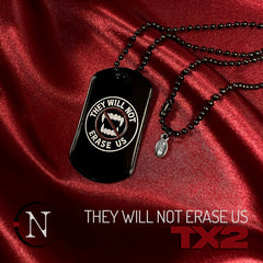 They Will Not Erase Us Lyric Tag Necklace by TX2