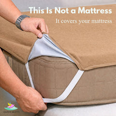 Happy Matty Camel Elastic Waterproof Terry Cotton Mattress Protector